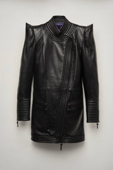 VESTIDO OMBRO CRUELLA COURO LEGITIMO