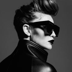 ÓCULOS MASCARA PRETO LENTE PRETO - acetato italiano (88)