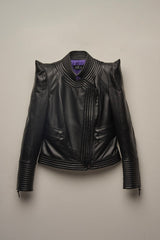 JAQUETA OMBRO CRUELLA COURO LEGITIMO