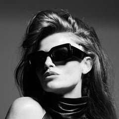 ÓCULOS RETANGULAR LENTE PRETA - acetato italiano (55)