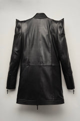 VESTIDO OMBRO CRUELLA COURO LEGITIMO